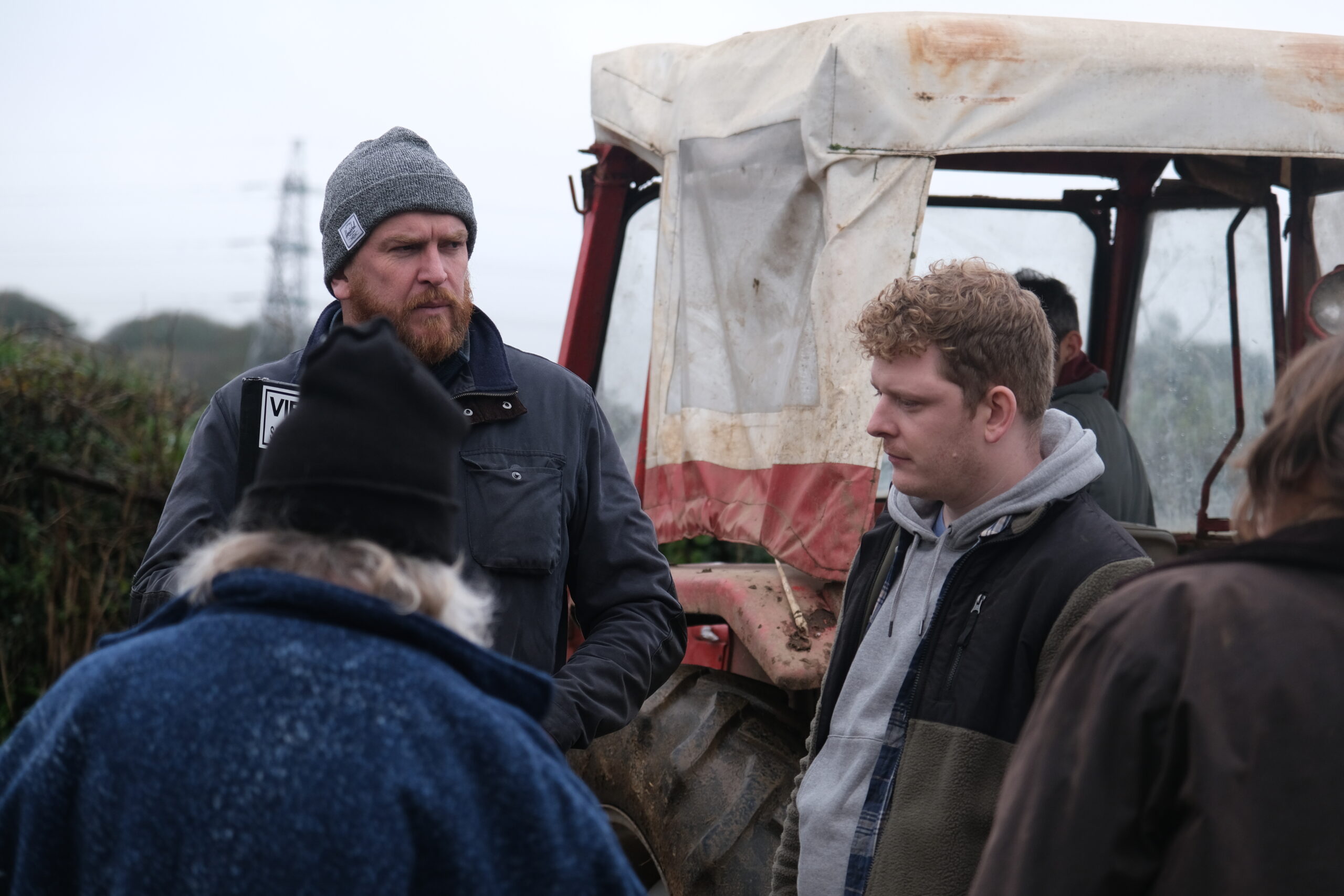 Ed directs the cast on a grey and miserable day.